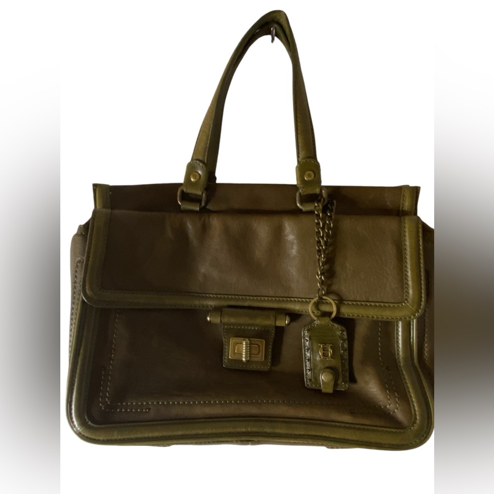 Olivia harris olive green satchel purse. Gently used